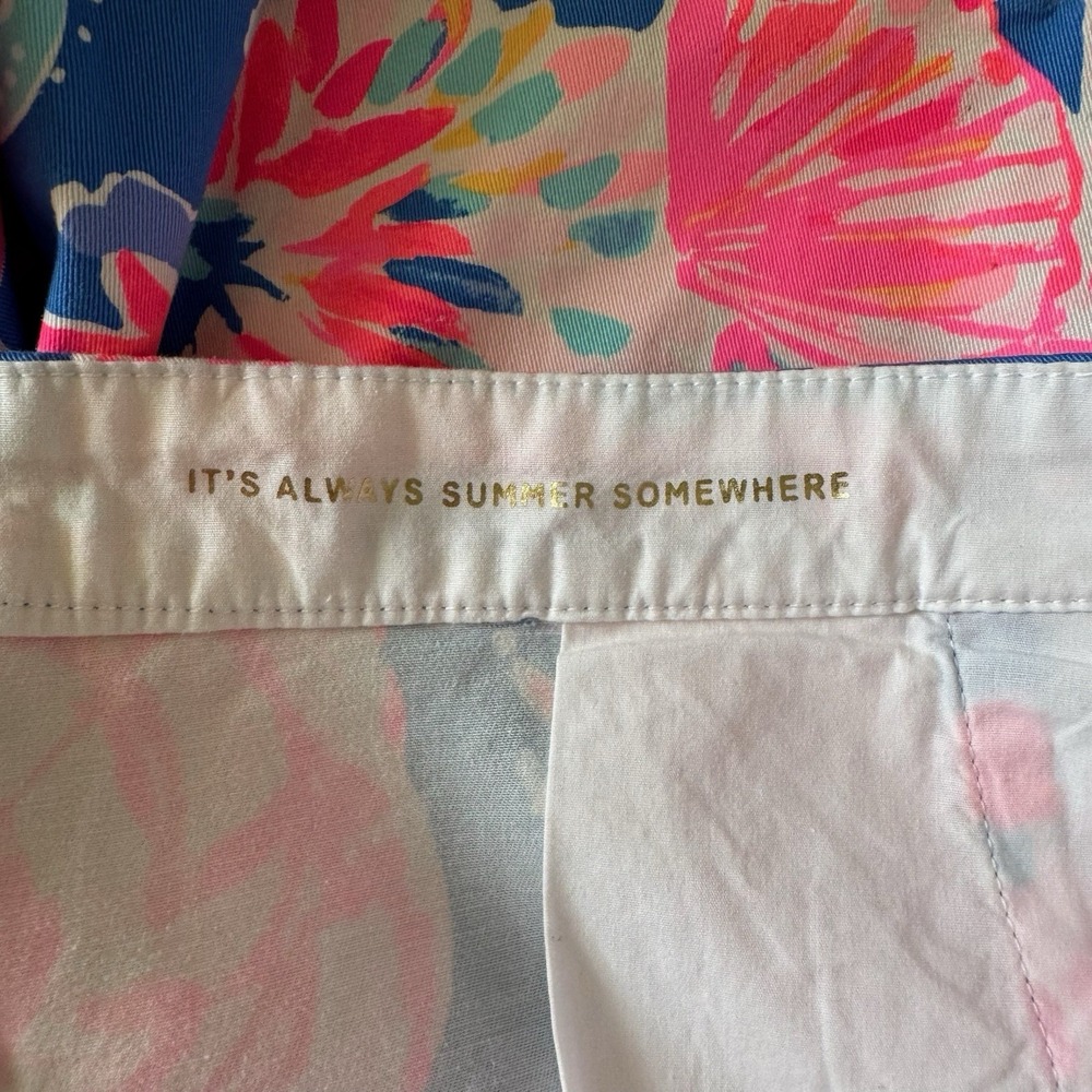 Lilly Pulitzer Womens Buttercup Stretch Short 5" Inseam 14 Bright Tropical - Picture 12 of 15